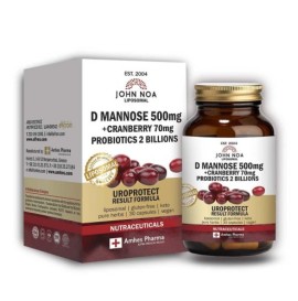 John Noa D-Mannose 500mg & Cranberry 70mg & Probiotics 2 Billions, 30 κάψουλες