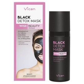 Vican Wise Beauty Black Detox Mask Μάσκα προσώπου με ενεργό άνθρακα 50ml