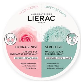 Lierac Duo Mask Hydragenist & Sebologie Kαθαρισμός και Εντατική Ενυδάτωση 2x6ml