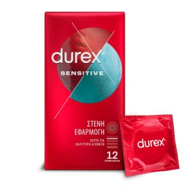 Durex Sensitive Λεπτά Προφυλακτικά Με Στενή Εφαρμογή 12τμχ.