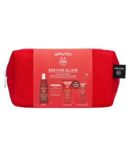 Apivita Beevine Elixir Promo Pack με Ορό Ενεργοποίησης Σύσφιξης, 30ml & Δώρο Αντιρυτιδική Κρέμα για Σύσφιξη & Lifting Ελαφριάς Υφής, 15ml, Αντιρυτιδική Κρέμα Lifting για τα Μάτια & τα Χείλη, 5ml & Νεσεσέρ, 1τεμ, 1σετ