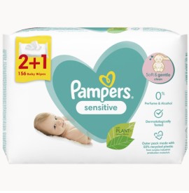 Pampers Sensitive Baby Wipes 156 τεμάχια