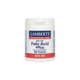 Lamberts Folic Acid 400μg 100 ταμπλέτες