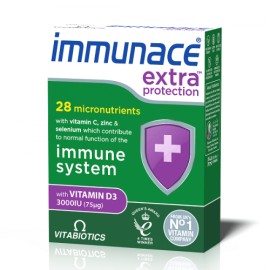 Vitabiotics Immunace Extra Protection Συμπλήρωμα Διατροφής για Ισχυρό Ανοσοποιητικό 30tabs