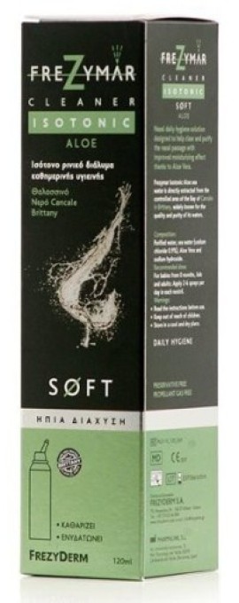 Frezyderm Frezymar Baby Soft Aloe Ισοτονο Ρινικό Διάλυμα Καθημερινής Υγιεινής Για Βρέφη Απο 0 Μηνών 120ml