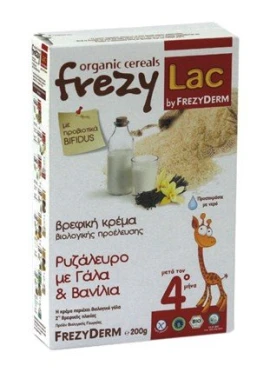 Frezyderm FrezyLac cereals Ρυζάλευρο με Γάλα & Βανίλια 200gr