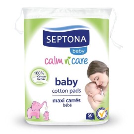 Septona Baby Calm n Care Βρεφικά Βαμβάκια Καθαρισμού, 50τμχ