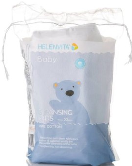 Helenvita Cleansing Pad Pure Cotton Βαμβακεροί Δίσκοι Καθαρισμού 50 τμχ