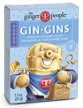 Gin Gins Boost Καραμέλες από 100% Φρέσκο Ginger (Πιπερόριζα) για Ναυτία, Δυσπεψία, Πονόλαιμο, Εντερικούς Κολικούς, 31gr