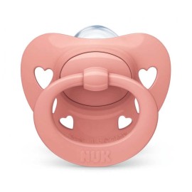 Nuk Signature Pink Πιπίλα Σιλικόνης Ροζ χρώμα 0-6m 1μχ