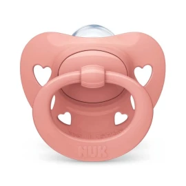 Nuk Signature Pink Πιπίλα Σιλικόνης Ροζ χρώμα 0-6m 1μχ