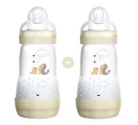 MAM Easy Start Anti-Colic Μπιμπερό Λευκό 2+μηνών 260ml 1+1