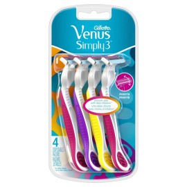 Gillette Venus 3 Multicolor Γυναικεία Ξυραφάκια μιας Χρήσης 3+1 Δώρο