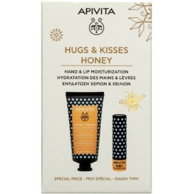 Apivita Promo Hugs & Kisses με Κρέμα Χεριών Εντατικής Ενυδάτωσης με Υαλουρονικό Οξύ & Μέλι, 50ml & Honey Balm για Σκασμένα Χείλη, 4.4g, 1σετ