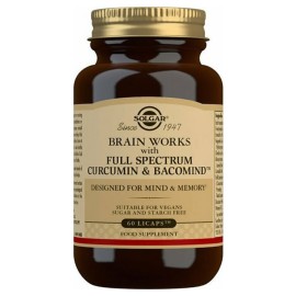 Solgar Brain Works with Full Spectrum Curcumin & Bacomind Συμπλήρωμα Διατροφής για Υποστήριξη Εγκεφαλικών Λειτουργιών 60caps