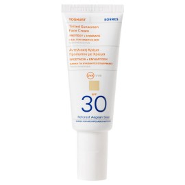 Korres Yoghurt Tinted Sunscreen Face Cream SPF30 Αντηλιακή Κρέμα Προσώπου με Χρώμα 40ml