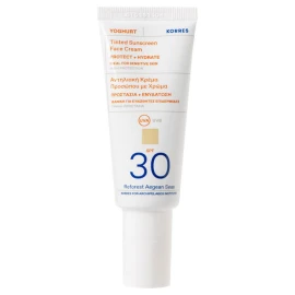 Korres Yoghurt Tinted Sunscreen Face Cream SPF30 Αντηλιακή Κρέμα Προσώπου με Χρώμα 40ml