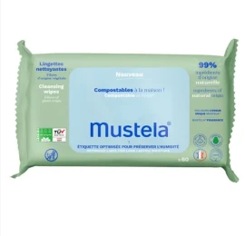 Mustela Cleansing Wipes Eco-Responsible Υγρά Μαντηλάκια Καθαρισμού Οικιακής Κομποστοποίησης, 60τεμ