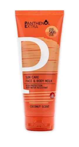 Panthenol Extra Sun Care Face & Body Milk SPF 50 with Coconut Scent, 200ml
