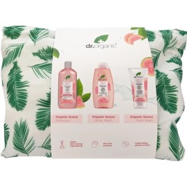 Dr Organic Promo Guava Shampoo 265ml & Body Wash 250ml & Face Wash 150ml & Νεσεσέρ