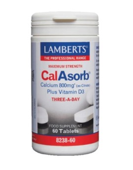 Lamberts CalAsorb Calcium 800mg Plus Vitamin D3 Three A Day 60tabs