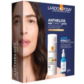 La Roche Posay Promo Anthelios Age Correct Αντηλιακό Προσώπου κατά των Ρυτίδων Spf50 50ml + Hyalu B5 Anti-Wrinkle Serum 10ml