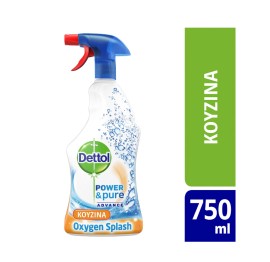 Dettol υγρό καθαριστικό αντιβακτηριδιακό κουζίνας power & pure με ενεργό οξυγόνο (500ml) (50% περισσότερο προϊόν)