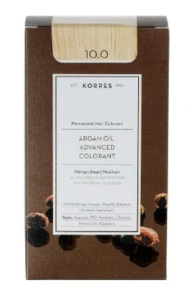 Korres Argan Oil 10.0 Μόνιμη Βαφή Ξανθό Πλατίνας 50ml