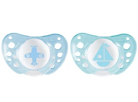 Chicco Physio Air Ορθοδοντική Πιπίλα Μπλε 0-6m+ 2τμχ