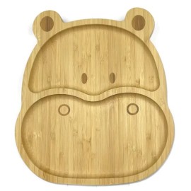 OLA Bamboo Kids Plate Hippo 1 τεμάχιο