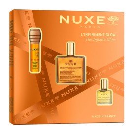 Nuxe Xmas Set The Infinite Glow με Huile Prodigieuse Or Ξηρό Έλαιο για Θρέψη με Άρωμα 50ml Honey Lip Care Ενυδατικό Έλαιο Χειλιών 10ml & Huile Prodigieuse Ξηρό Έλαιο για Θρέψη 10ml 1σετ