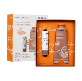 Korres Promo Moisturizing Care To Go Peony Rose Κρέμα Χεριών, 50ml & Balm Χειλιών Grape Tinted, 4.5g, 1σετ