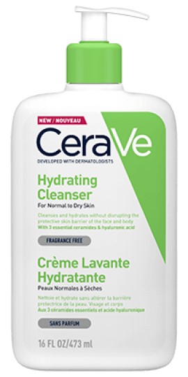 CeraVe Hydrating Cleanser Κρέμα Καθαρισμού Προσώπου & Σώματος 473ml