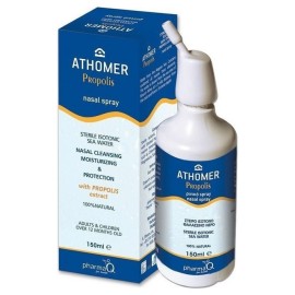 Athomer Ισότονο Διάλυμα Θαλασσινού Νερού με Εκχύλισμα Πρόπολης για τον Καθαρισμό την Ενυδάτωση & την Αποσυμφόρηση των Ρινικών Κοιλοτήτων 150ml