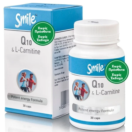 Smile Coenzyme Q10 80mg & L-Carnitine 200mg 30 Κάψουλες Online φαρμακείο